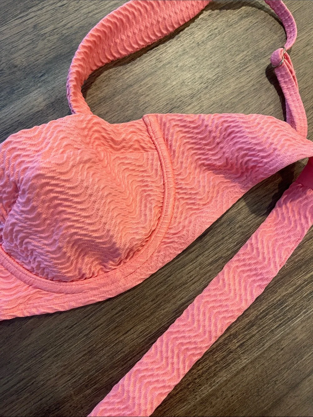 Monday Swimwear Clovelly Top - Azalea Pink Chevron
